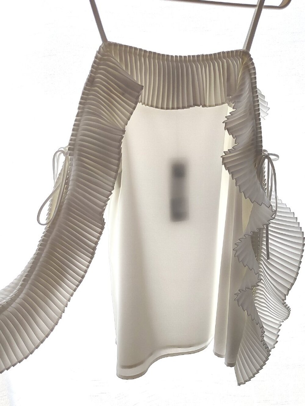 NWT White Blouse Ruffle Cold Shoulder 202068 Flowy Pleated Top 12 Joseph Ribkoff - Picture 2 of 16
